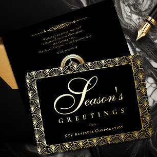Art Deco Tarjetas de Temporada de Festividades de