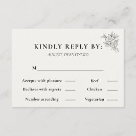 Art Deco Wedding RSVP Card 