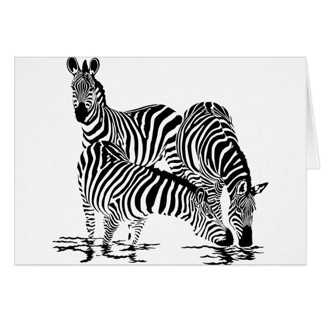 Art Deco Zebra (Anverso (Horizontal))