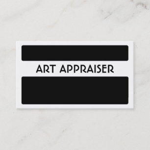 Art Evaluator simples tarjetas de visita blanca en