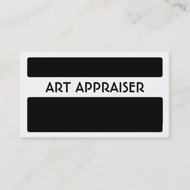 Art Evaluator simples tarjetas de visita blanca en (Anverso)