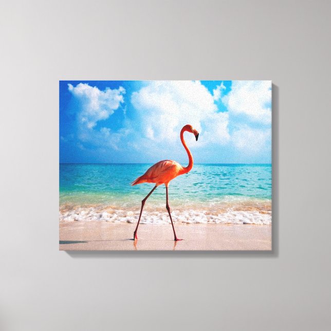 Art-Flamingo de lienzo (Anverso)