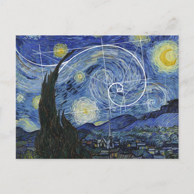 Art Meets Math, Van Gogh Conoce La Tarjeta Fibonac (Anverso)