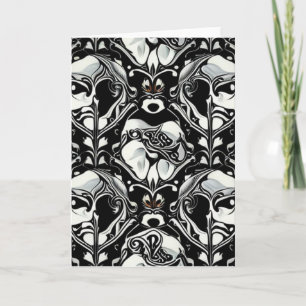 art nouveau 18 tarjeta de felicitación en blanco