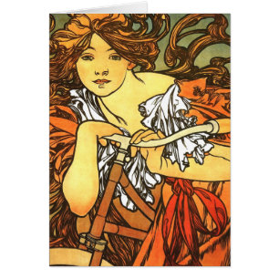 Art Nouveau Bicycle Mucha Art