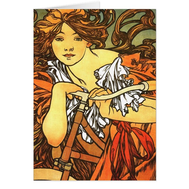 Art Nouveau Bicycle Mucha Art (Frente)