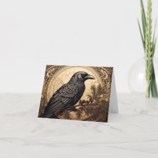Art Nouveau Blank Crow Gracias A Las Tarjetas