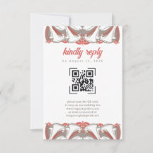 Art Nouveau Calla Lily Elegance Código QR RSVP