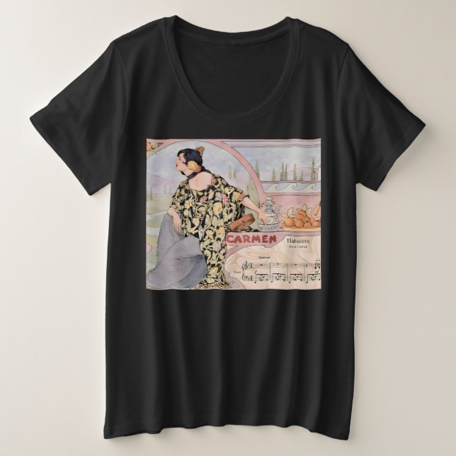 Art Nouveau Carmen Habanera Print – Vintage Opera  (Anverso del diseño)