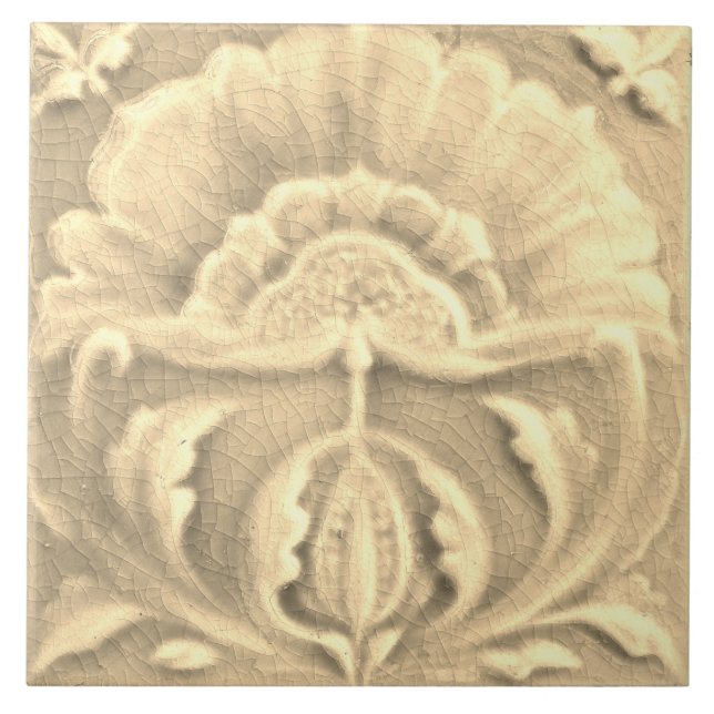 Art nouveau faux jugendstil flor azulejo dorado cr (Frente)