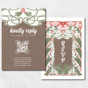 Art Nouveau Floral Elegance 2 RSVP QR