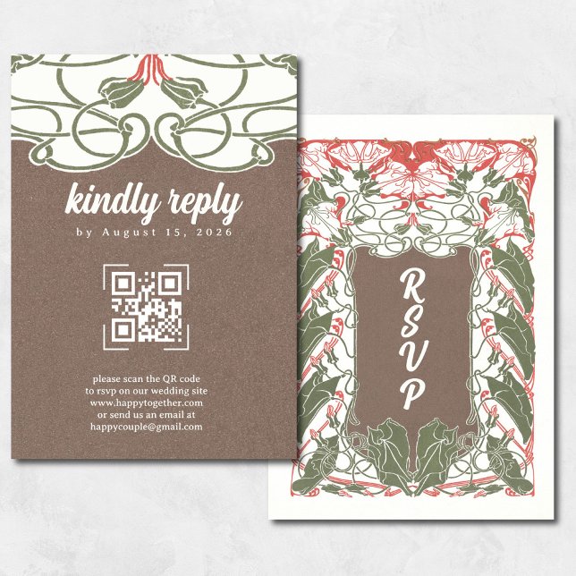 Art Nouveau Floral Elegance 2 RSVP QR (Subido por el creador)