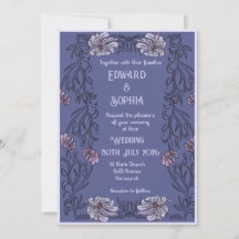 Art Nouveau floral - Invitación de Boda