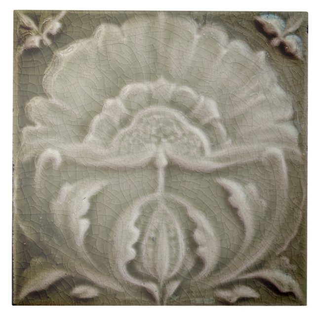 Art Nouveau jugendstil diseño de baldosas de flore (Frente)