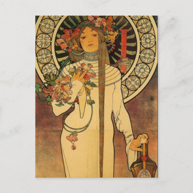 Art Nouveau La Tarjeta Post Trappistine (Anverso)