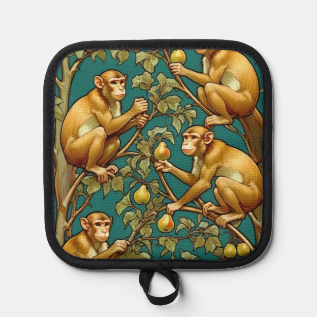 Art Nouveau Monkey Pot Holder (Anverso)