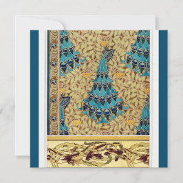 Art nouveau peacock textil deco verneuil azul