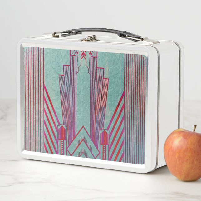 Art Nouveau, rojo, verde azulado, verde, vintage,  (In situ)