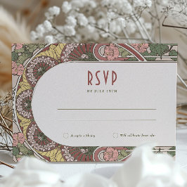 Art Nouveau RSVP y tarjetas de direcciones Motifs
