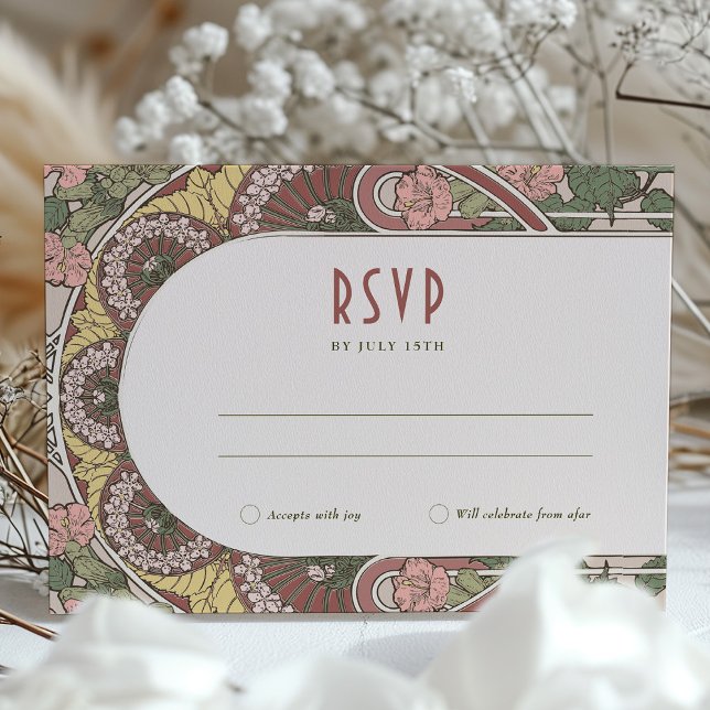 Art Nouveau RSVP y tarjetas de direcciones Motifs  (Subido por el creador)