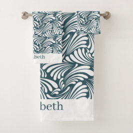 Art Nouveau Verde azulado oscuro