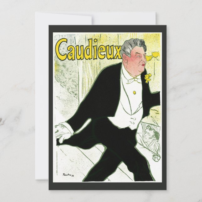 Art Nouveau vintage, Caudieux de Toulouse Lautrec (Anverso)