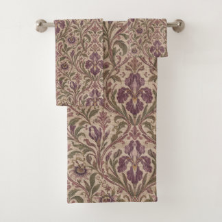 Art Nouveau vintage Iris & Passionflower Damask