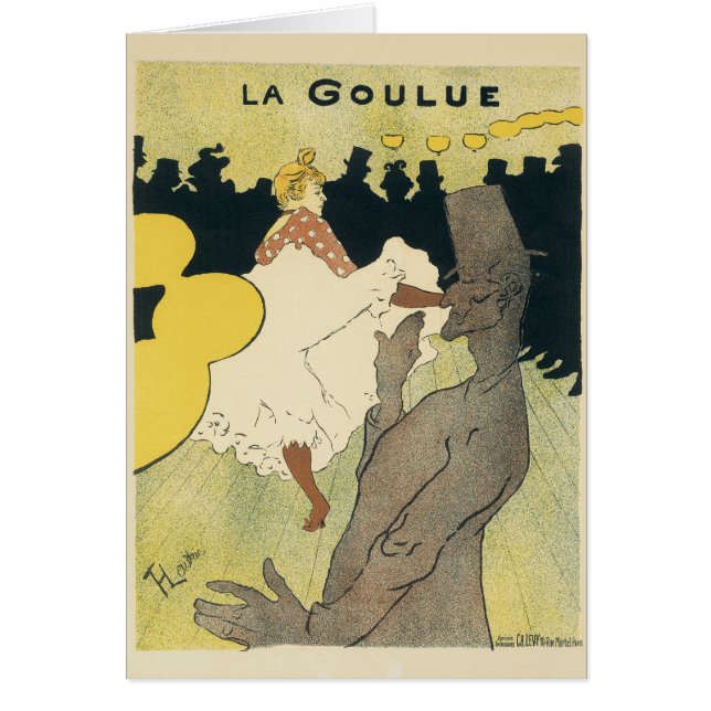Art Nouveau vintage, La Goulue de Toulouse Lautrec (Frente)