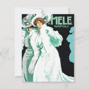 Art Nouveau vintage, moda italiana, mujeres de mod