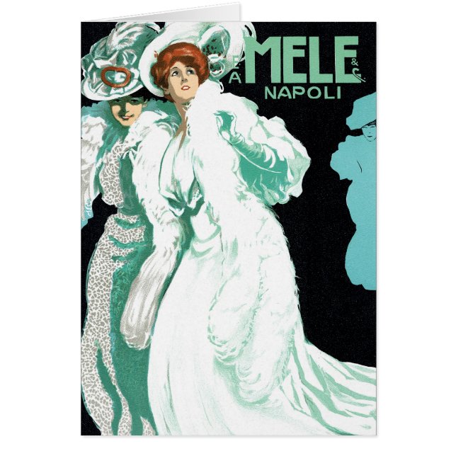 Art Nouveau vintage, moda italiana, mujeres de mod (Frente)