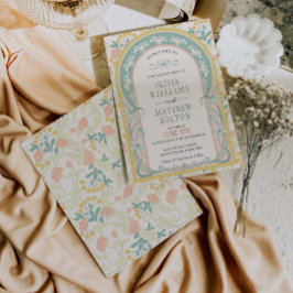 Art Nouveau Wedding Invitación Deco de época