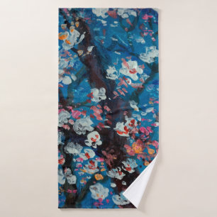 Art oil painting, cherry blossom flower, abstract,