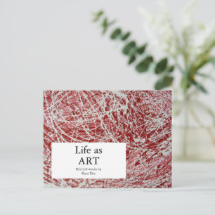 Art Show Invitación Resumen Postcard