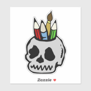 Art Skull Pegatina