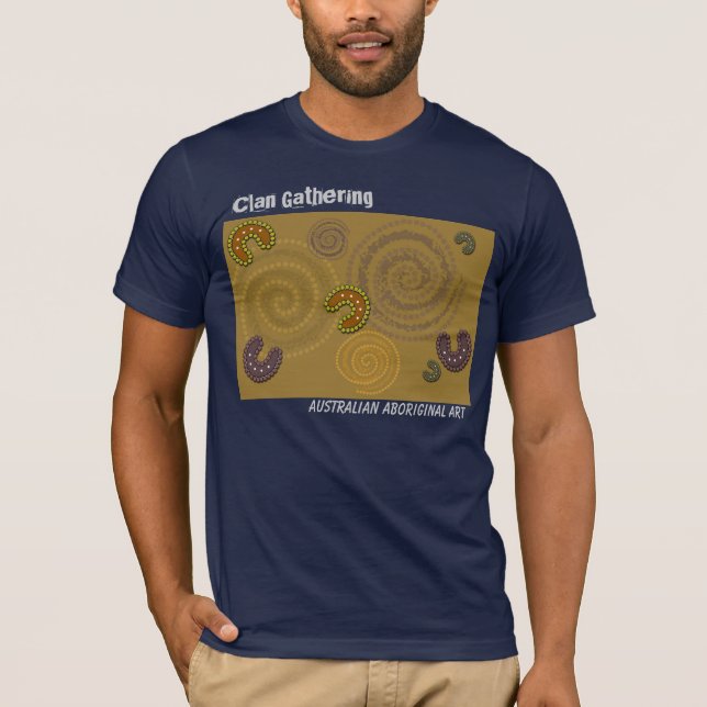 Arte aborigen australiano - camiseta para hombre (Anverso)