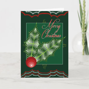 Arte aborigen auténtico de la tarjeta de Navidad