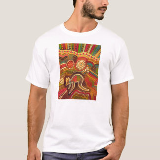 Arte aborigen de la camiseta