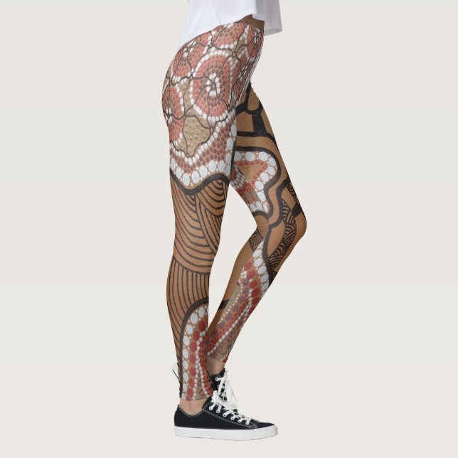 Arte aborigen Gamilaroi Leggings (Derecha)