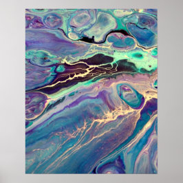 Arte abstracto acrílico de mármol fluido ultra vio