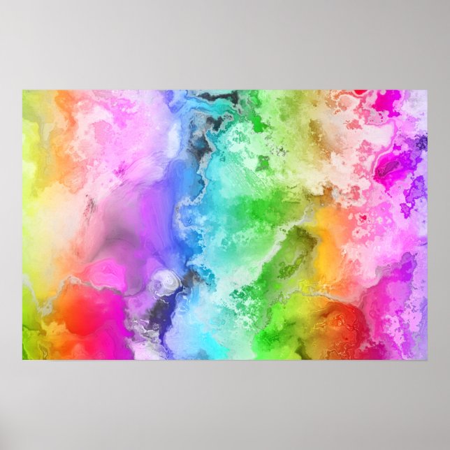 ARTE ABSTRACTO ACUARELA ARCOIRIS (Frente)