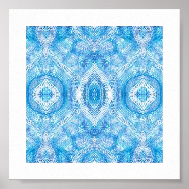 Arte abstracto acuarela azul claro Fe (Frente)