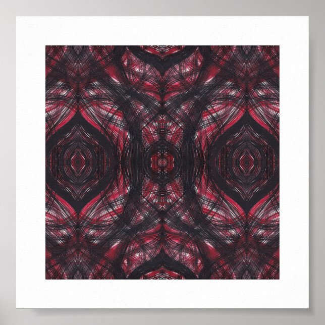Arte abstracto acuarela rojo oscuro rojo (Frente)