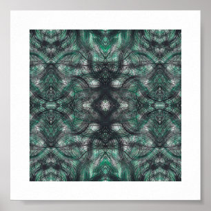Arte abstracto acuarela verde oscuro Alturas