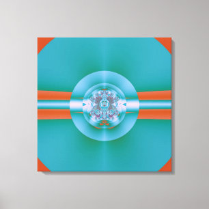 Arte abstracto acuático coral retro futurista