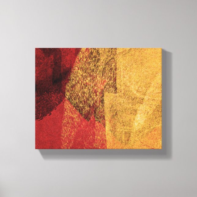 Arte abstracto amarillo, rojo y moderno (Anverso)