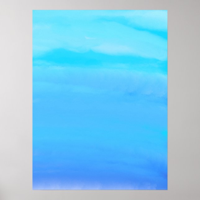 Arte abstracto azul como el cielo  (Frente)