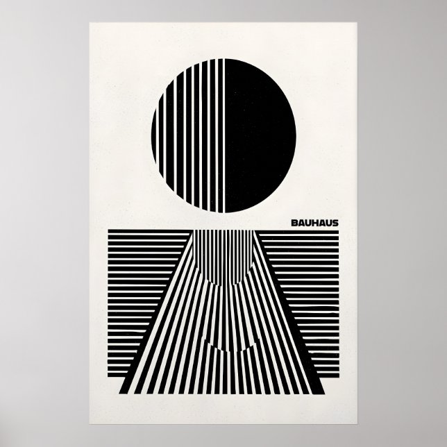 Arte abstracto Bauhaus Impresión geométrica minima (Frente)