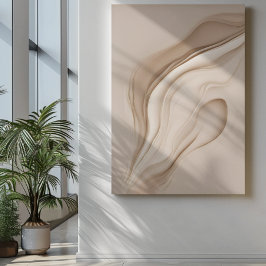 Arte abstracto beige contemporáneo de moda