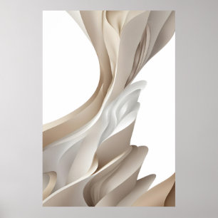 Arte abstracto beige elegante contemporáneo