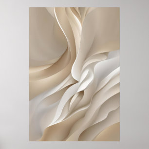 Arte abstracto beige esculpido